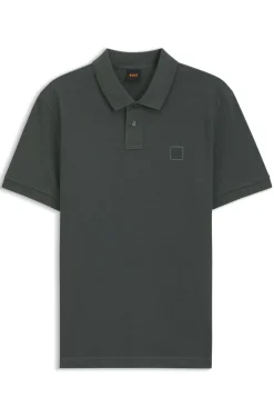 Slim-Fit Polohemd aus Stretch-Baumwolle mit Logo-Aufnäher