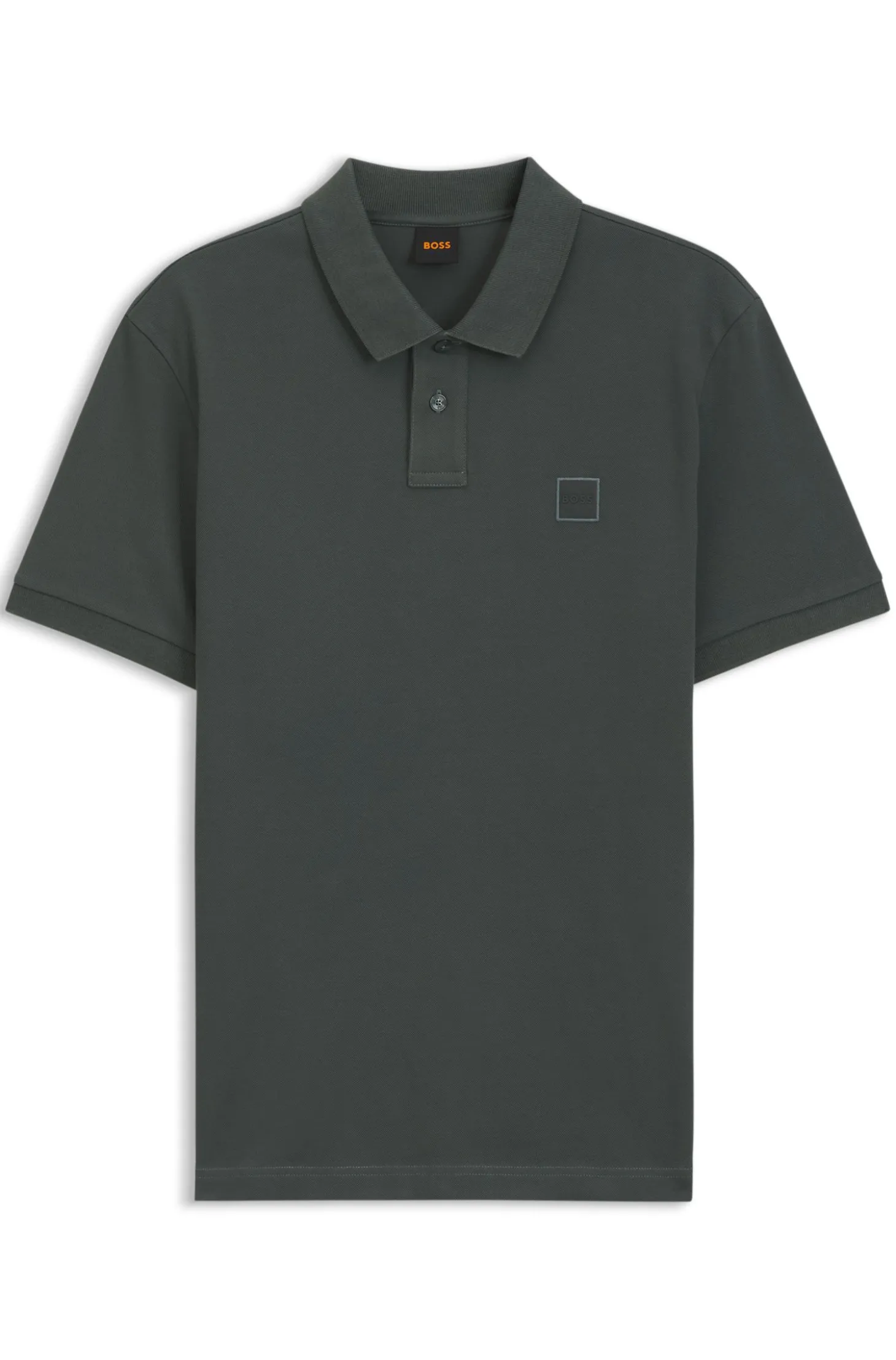 Slim-Fit Polohemd aus Stretch-Baumwolle mit Logo-Aufnäher