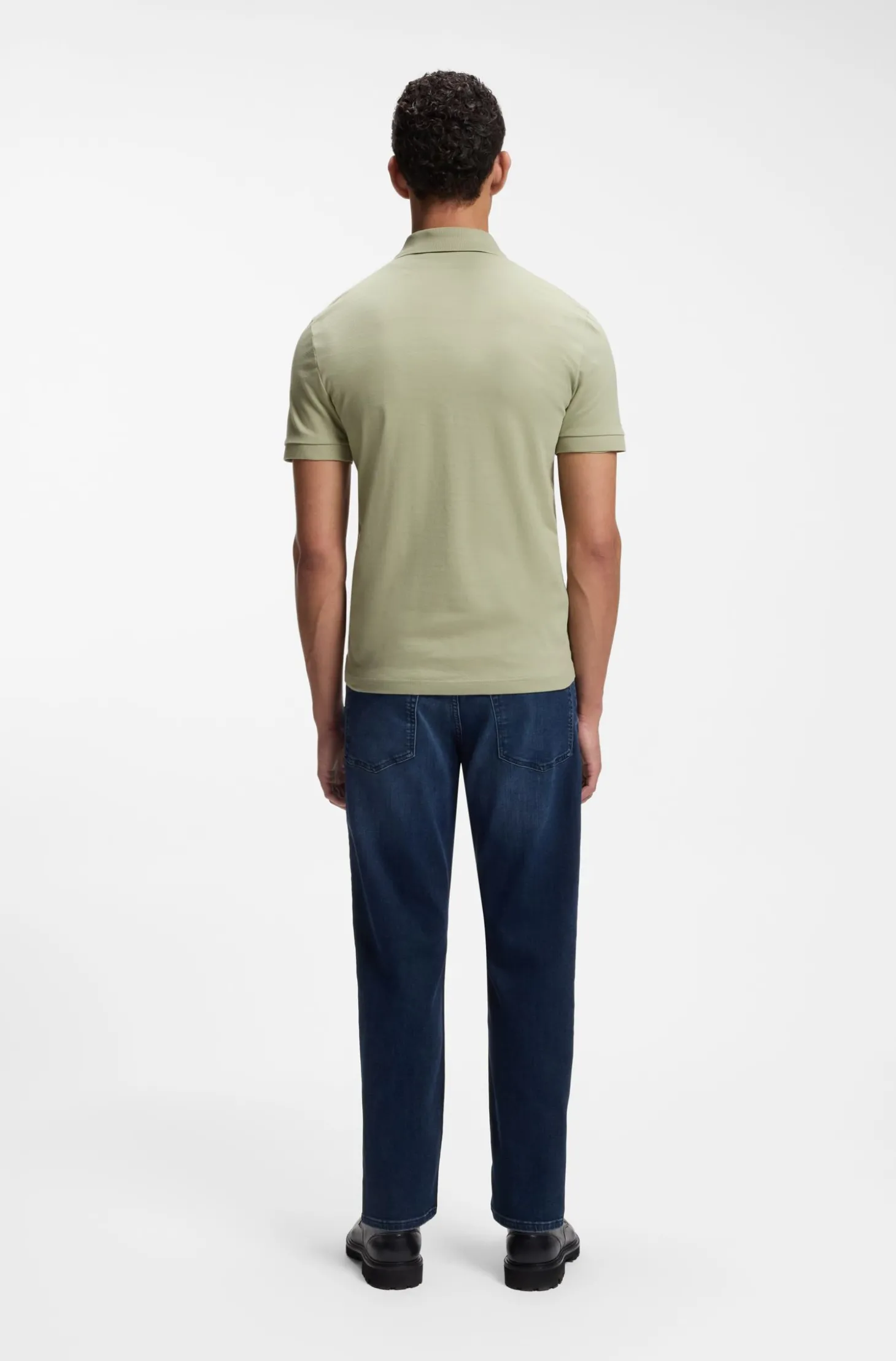 Slim-Fit Polohemd aus Stretch-Baumwolle mit Logo-Aufnäher