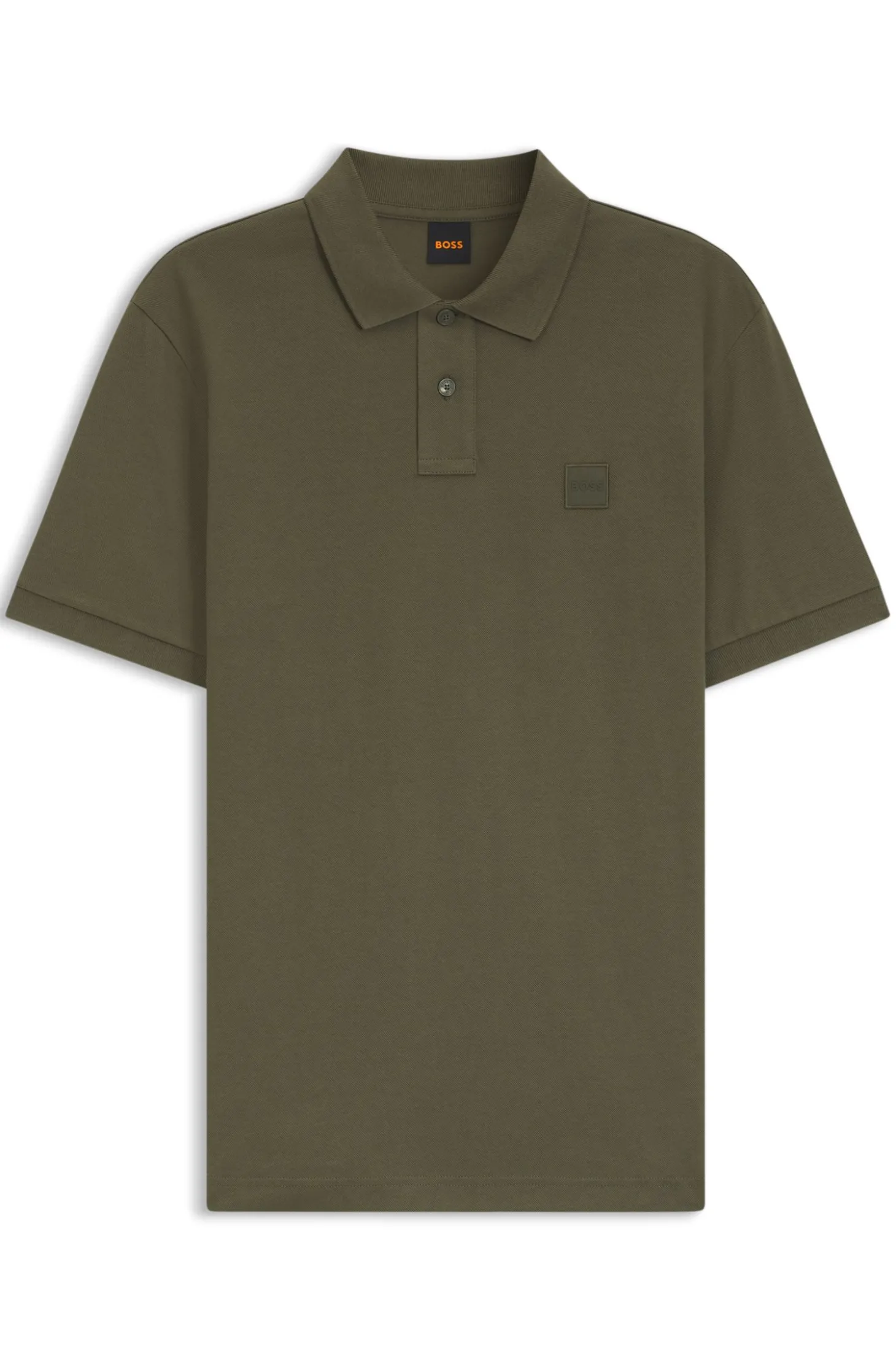 Slim-Fit Polohemd aus Stretch-Baumwolle mit Logo-Aufnäher
