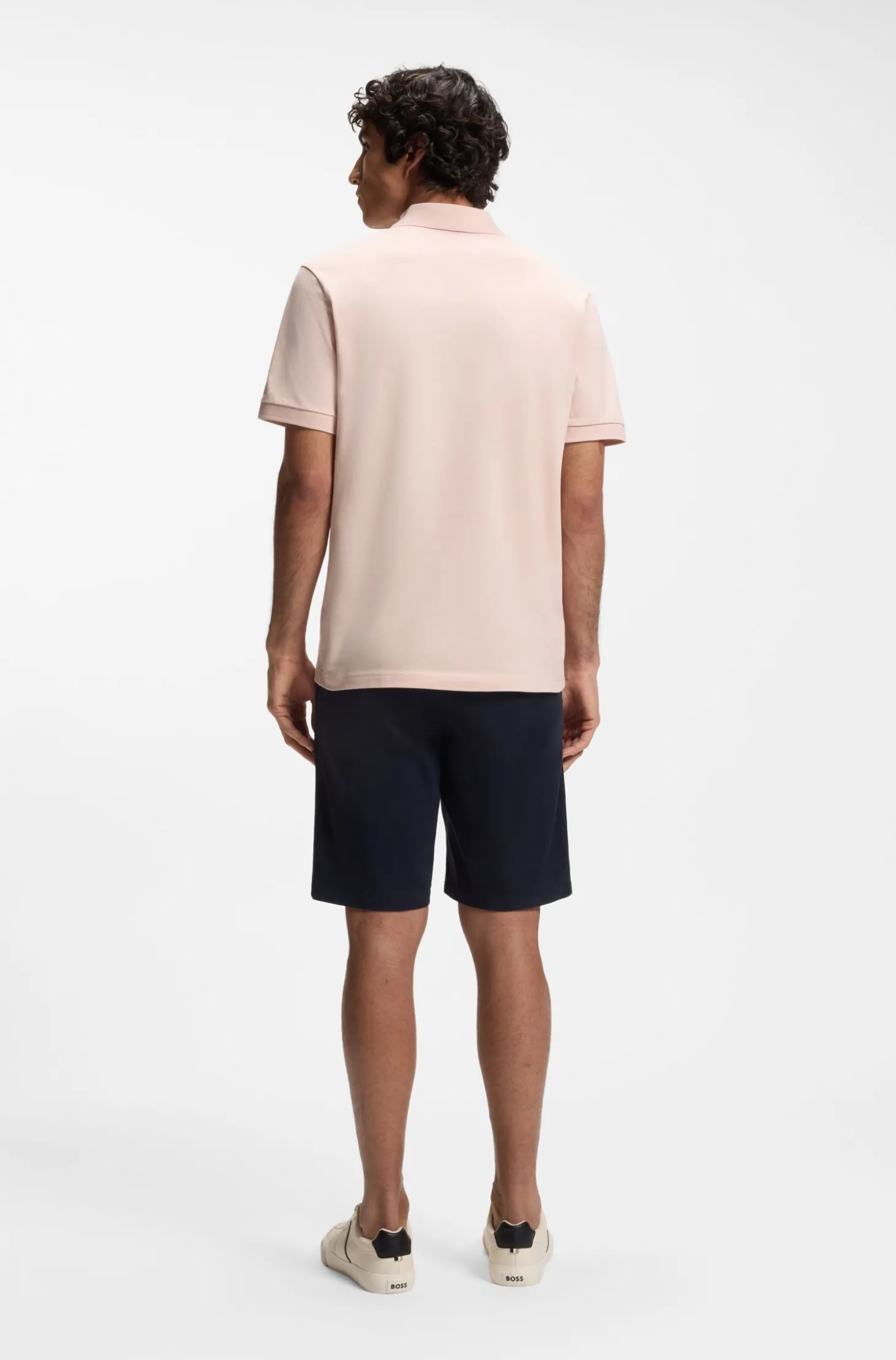 Slim-Fit Polohemd aus Stretch-Baumwolle mit Logo-Aufnäher