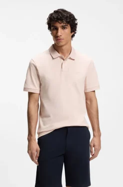 Slim-Fit Polohemd aus Stretch-Baumwolle mit Logo-Aufnäher