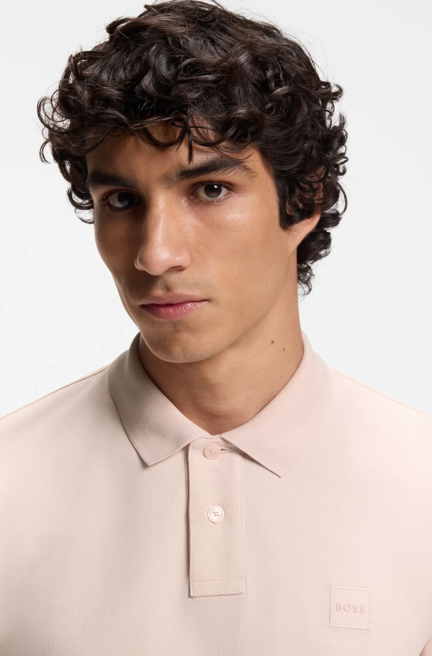 Slim-Fit Polohemd aus Stretch-Baumwolle mit Logo-Aufnäher