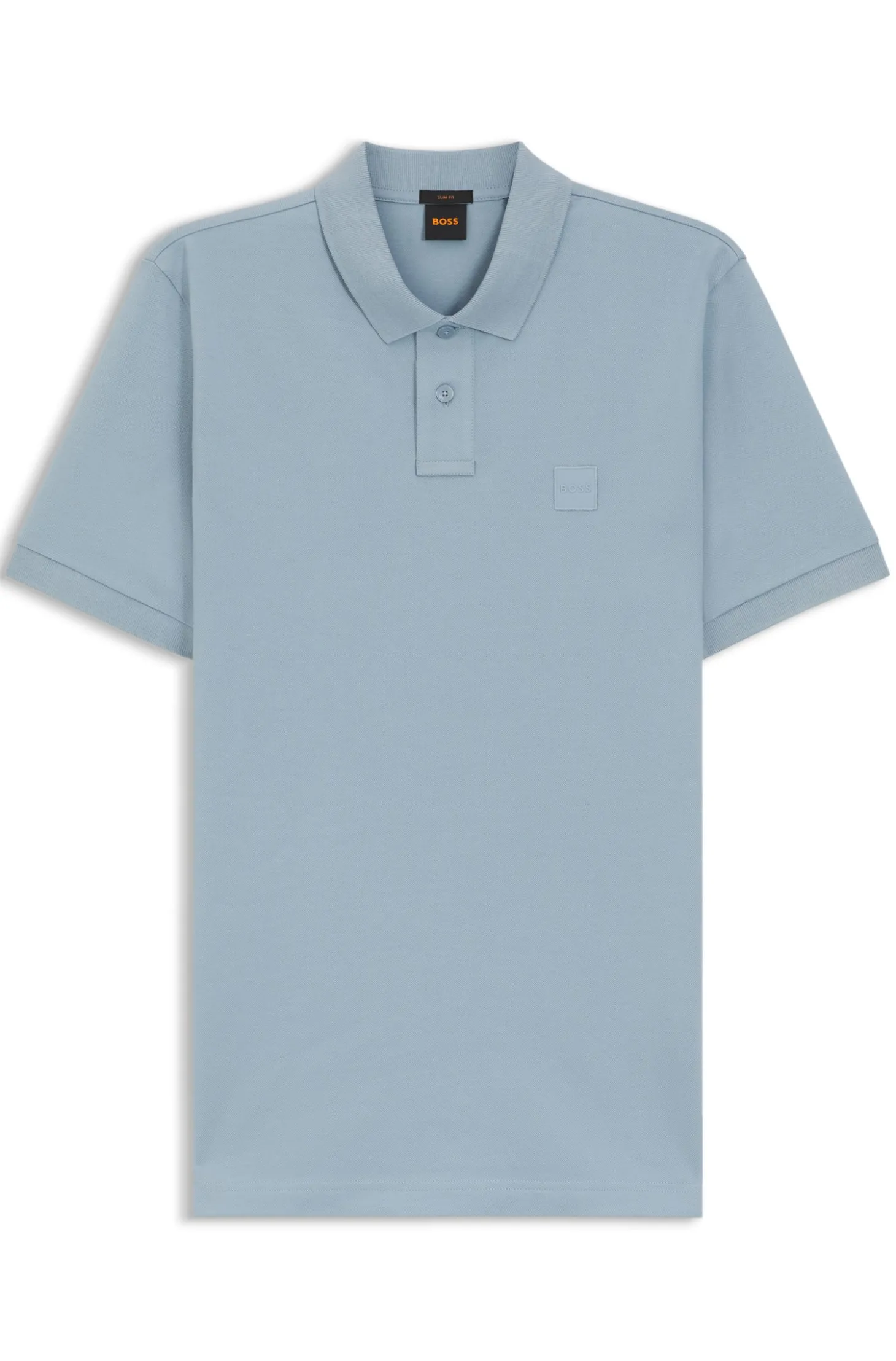 Slim-Fit Polohemd aus Stretch-Baumwolle mit Logo-Aufnäher