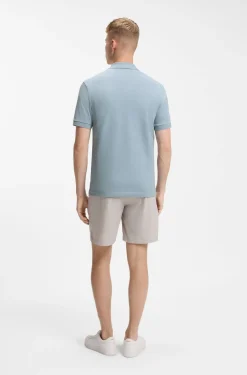 Slim-Fit Polohemd aus Stretch-Baumwolle mit Logo-Aufnäher