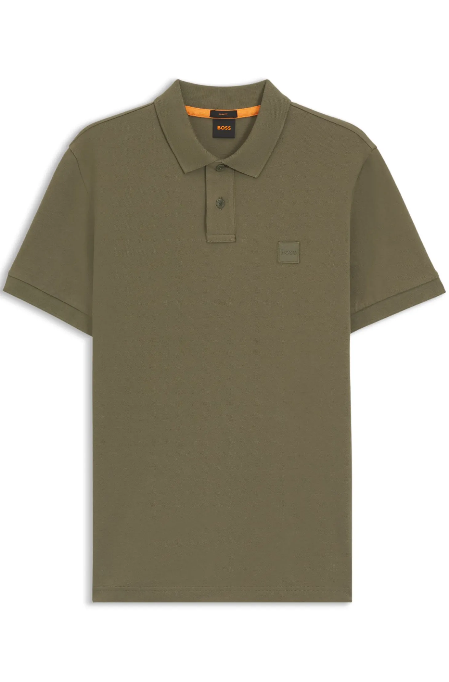 Slim-Fit Polohemd aus Stretch-Baumwolle mit Logo-Aufnäher