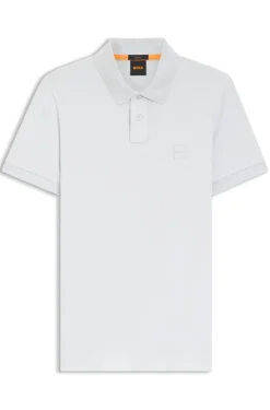 Slim-Fit Polohemd aus Stretch-Baumwolle mit Logo-Aufnäher