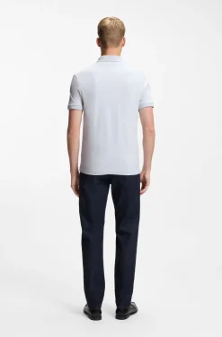 Slim-Fit Polohemd aus Stretch-Baumwolle mit Logo-Aufnäher