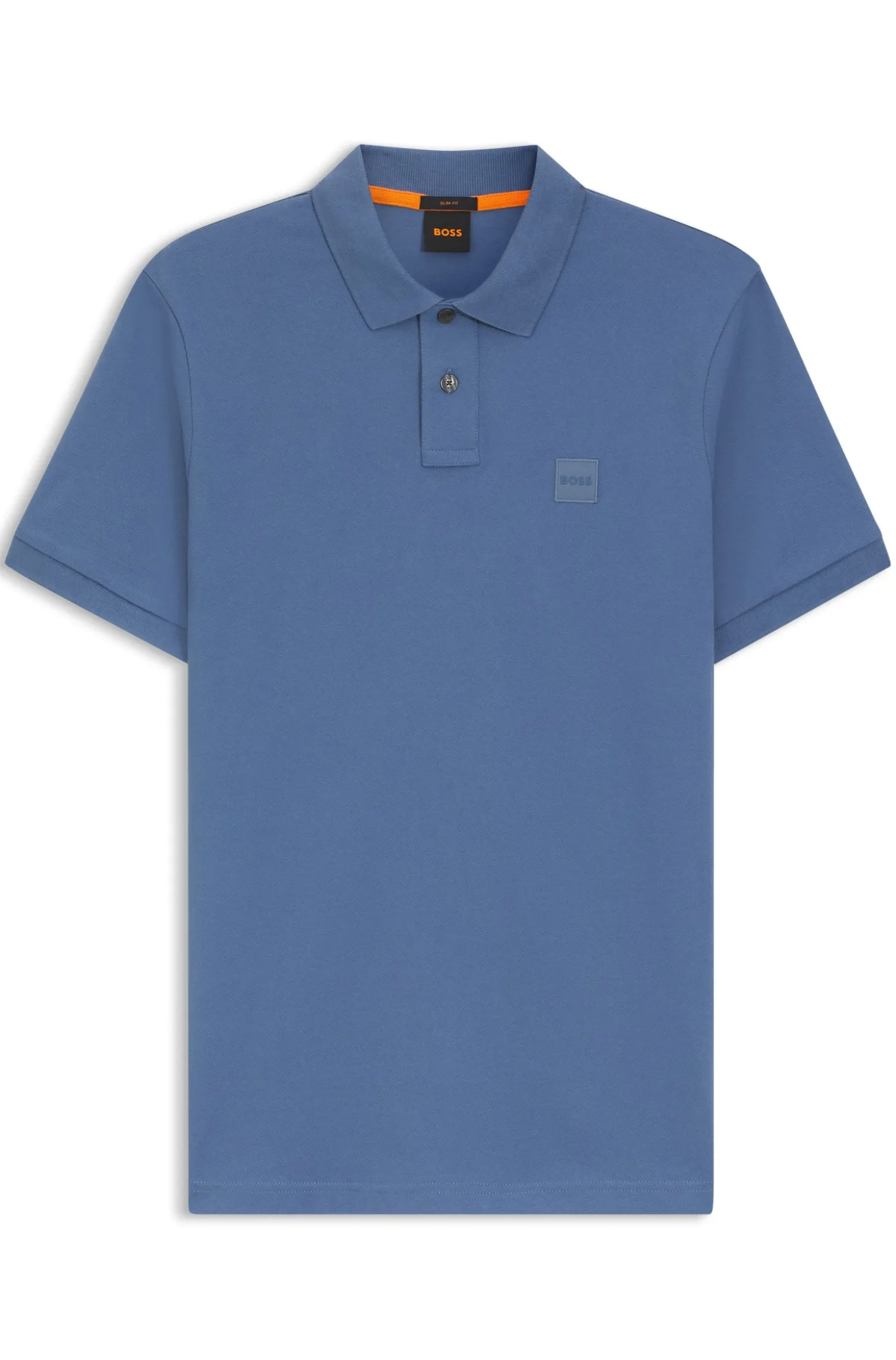 Slim-Fit Polohemd aus Stretch-Baumwolle mit Logo-Aufnäher