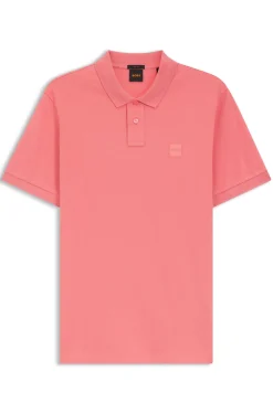 Slim-Fit Polohemd aus Stretch-Baumwolle mit Logo-Aufnäher