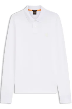 Slim-Fit Poloshirt aus elastischem Baumwoll-Piqué