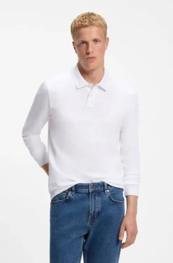 Slim-Fit Poloshirt aus elastischem Baumwoll-Piqué