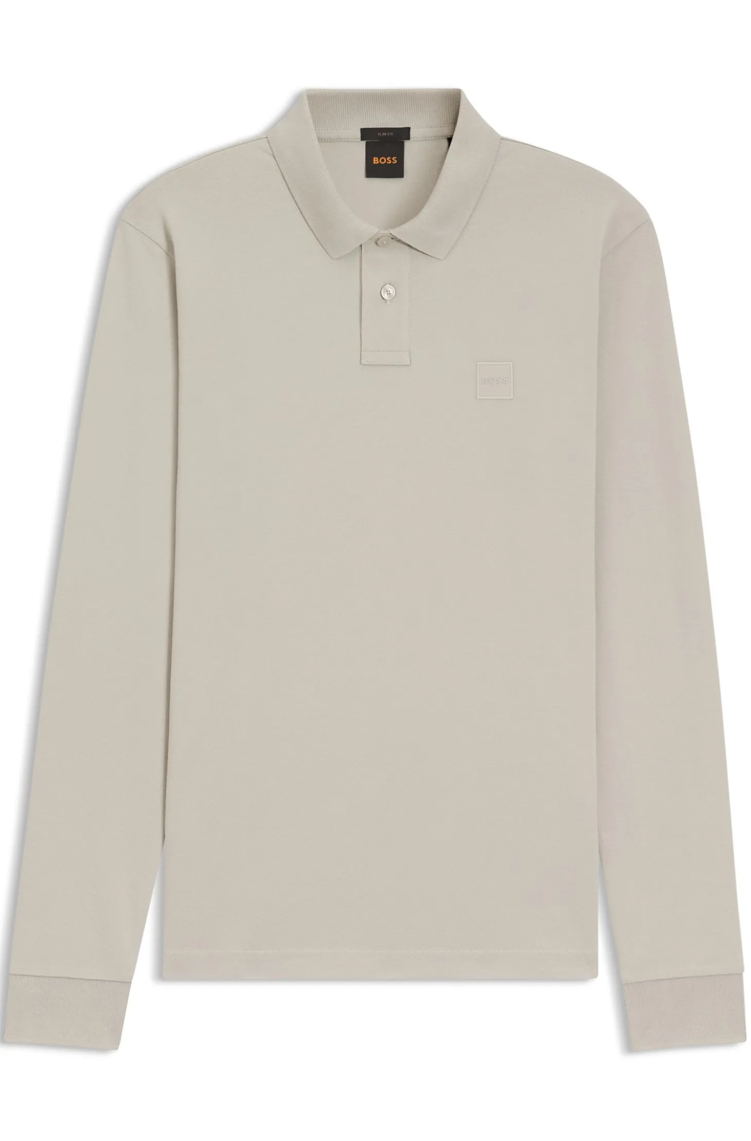 Slim-Fit Poloshirt aus elastischem Baumwoll-Piqué