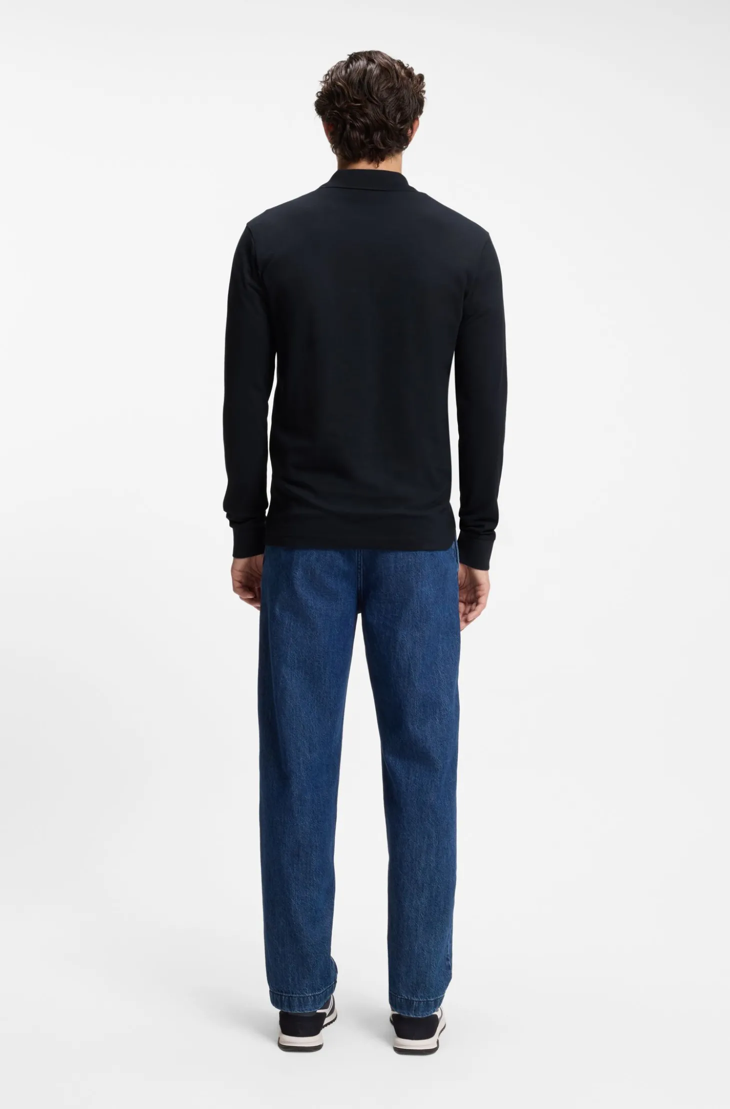 Slim-Fit Poloshirt aus elastischem Baumwoll-Piqué