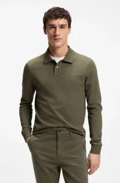 Slim-Fit Poloshirt aus elastischem Baumwoll-Piqué