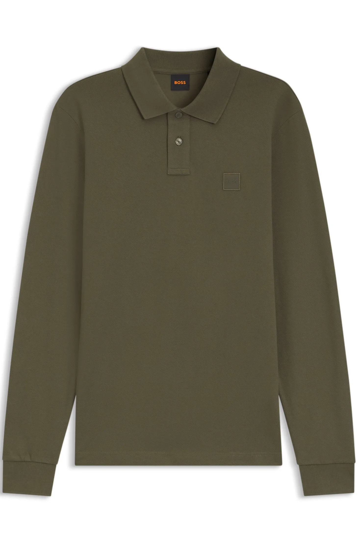 Slim-Fit Poloshirt aus elastischem Baumwoll-Piqué