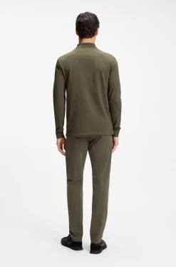 Slim-Fit Poloshirt aus elastischem Baumwoll-Piqué
