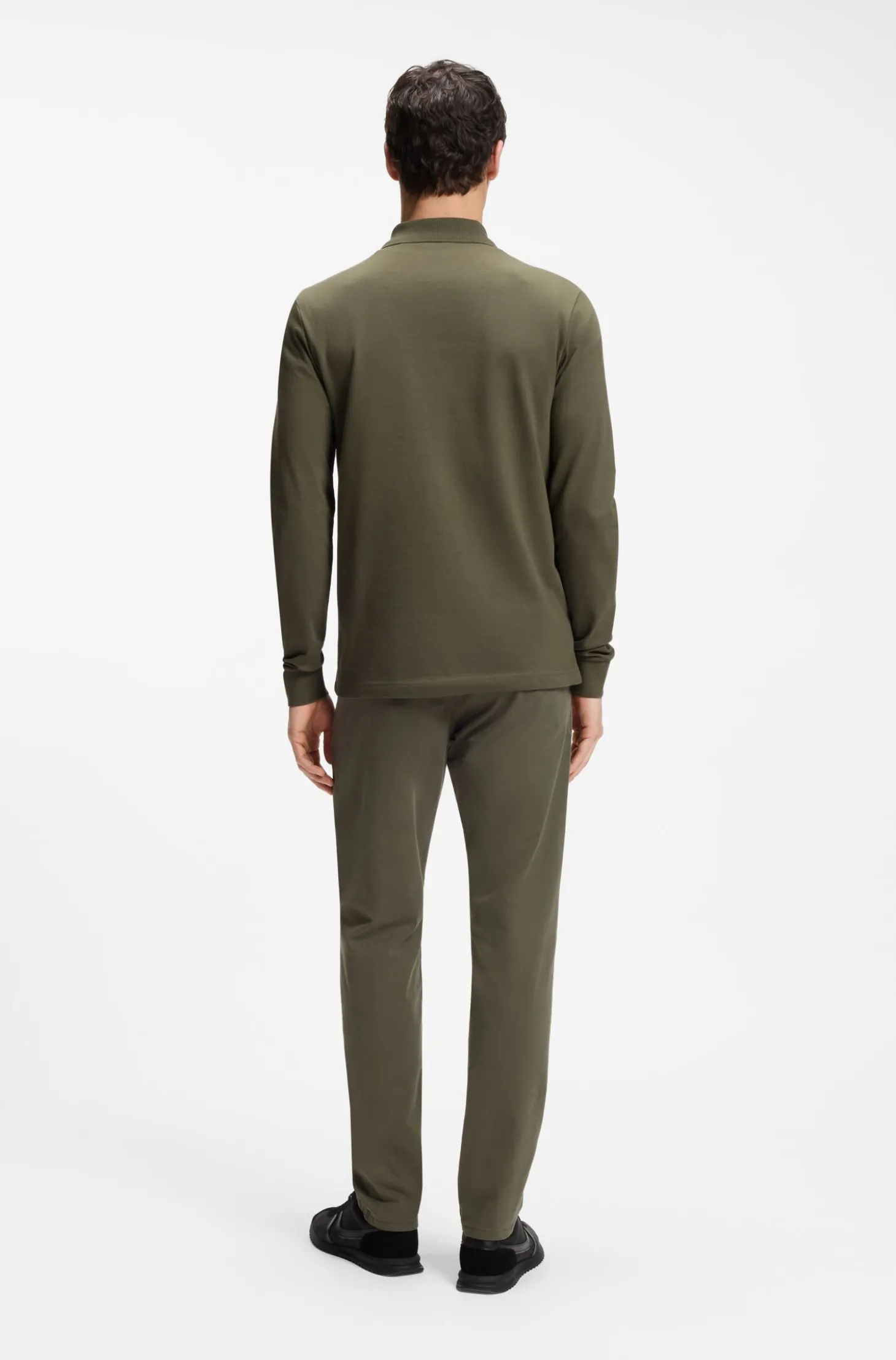 Slim-Fit Poloshirt aus elastischem Baumwoll-Piqué