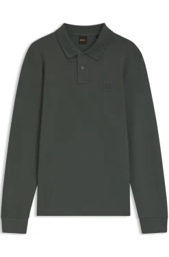 Slim-Fit Poloshirt aus elastischem Baumwoll-Piqué