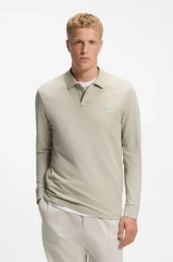 Slim-Fit Poloshirt aus elastischem Baumwoll-Piqué