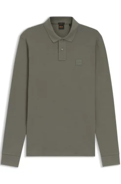 Slim-Fit Poloshirt aus elastischem Baumwoll-Piqué