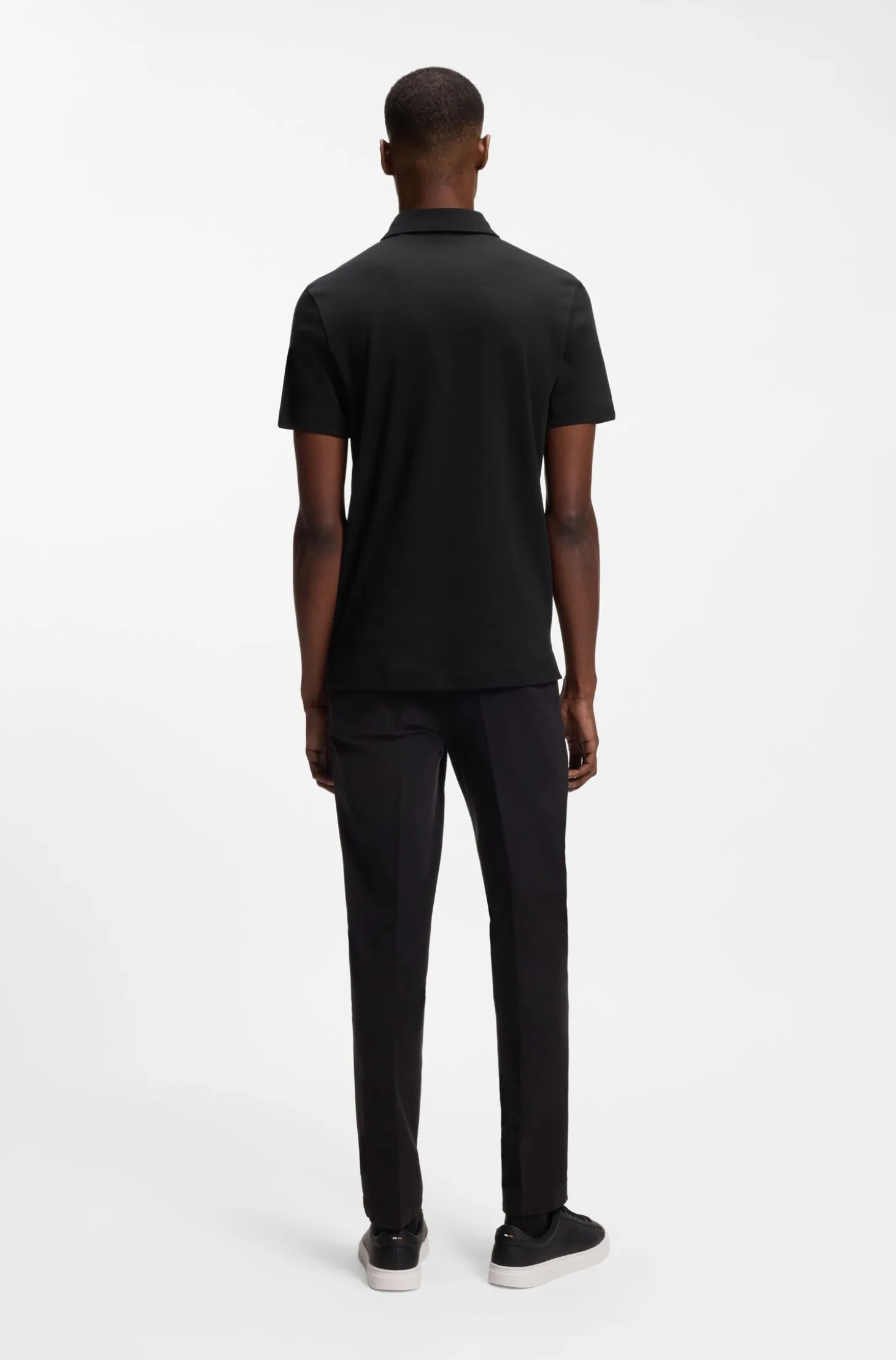 Slim-Fit Poloshirt aus Interlock-Baumwolle