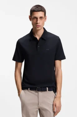 Slim-Fit Poloshirt aus Interlock-Baumwolle