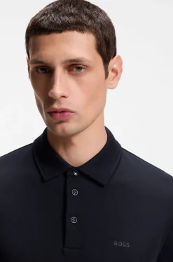Slim-Fit Poloshirt aus Interlock-Baumwolle