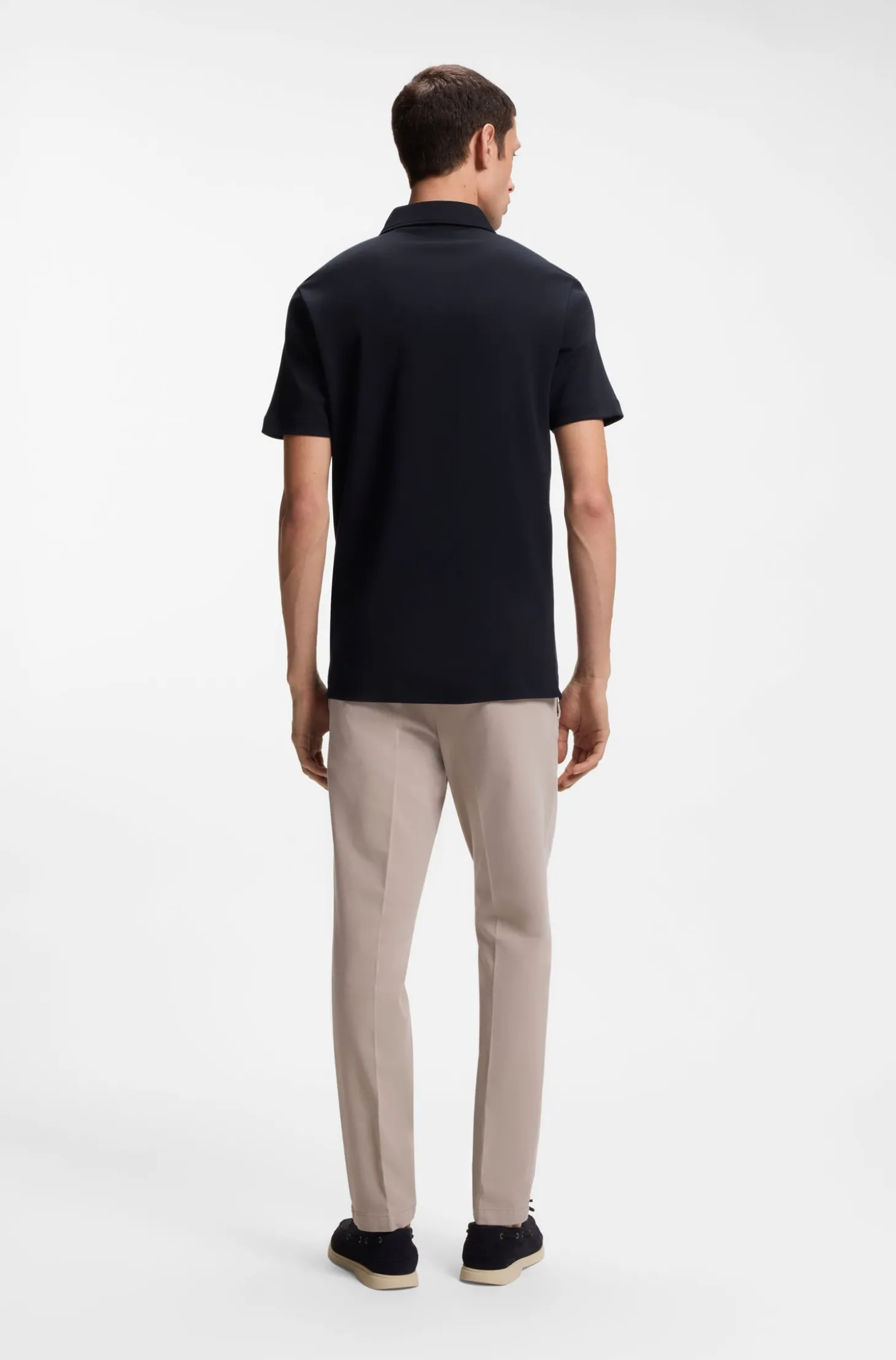 Slim-Fit Poloshirt aus Interlock-Baumwolle