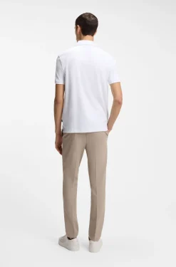 Slim-Fit Poloshirt aus Interlock-Baumwolle