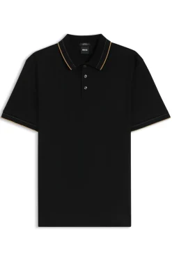 Slim-Fit Poloshirt aus merzerisierter Baumwolle