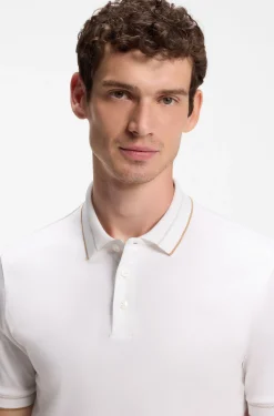 Slim-Fit Poloshirt aus merzerisierter Baumwolle