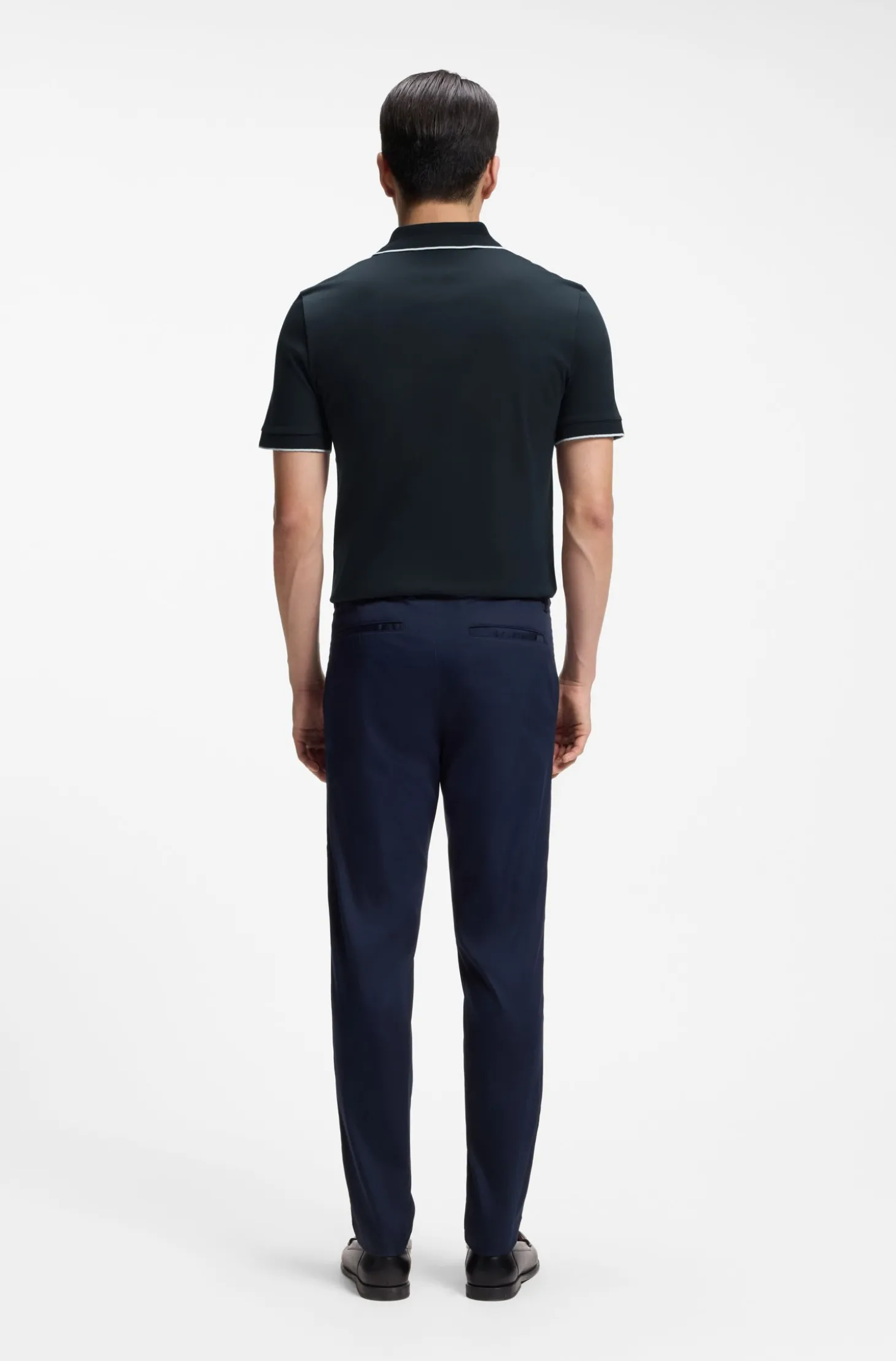 Slim-Fit Poloshirt aus merzerisierter Baumwolle