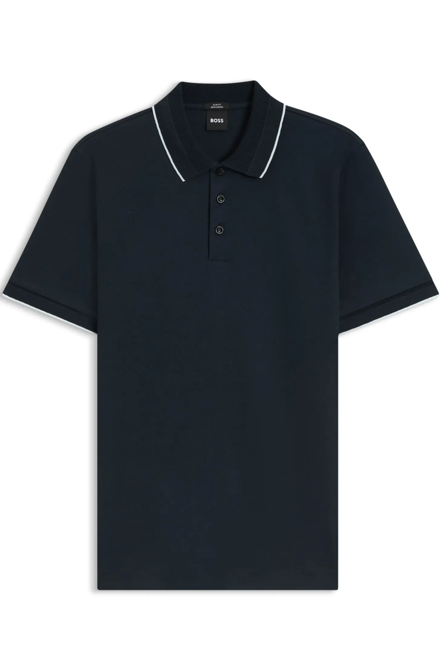 Slim-Fit Poloshirt aus merzerisierter Baumwolle