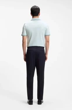 Slim-Fit Poloshirt aus merzerisierter Baumwolle