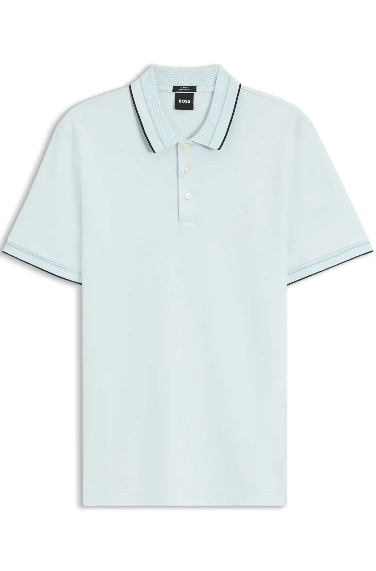 Slim-Fit Poloshirt aus merzerisierter Baumwolle