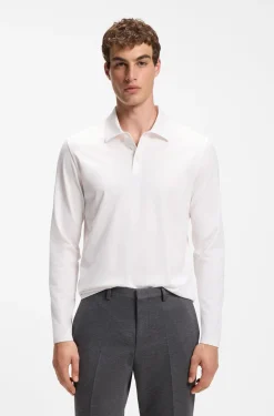 Slim-Fit Poloshirt aus merzerisierter Baumwolle