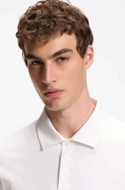 Slim-Fit Poloshirt aus merzerisierter Baumwolle
