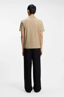Slim-Fit Poloshirt aus merzerisierter Baumwolle