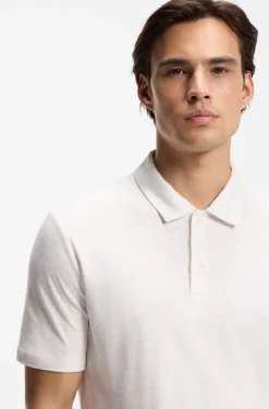 Slim-Fit Poloshirt aus Slub-Interlock