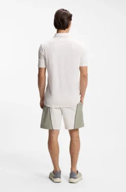 Slim-Fit Poloshirt aus Slub-Interlock