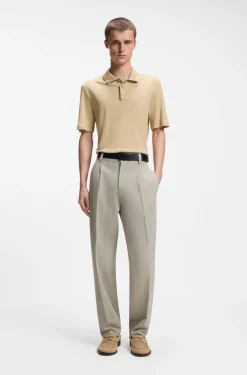 Slim-Fit Poloshirt aus Slub-Interlock