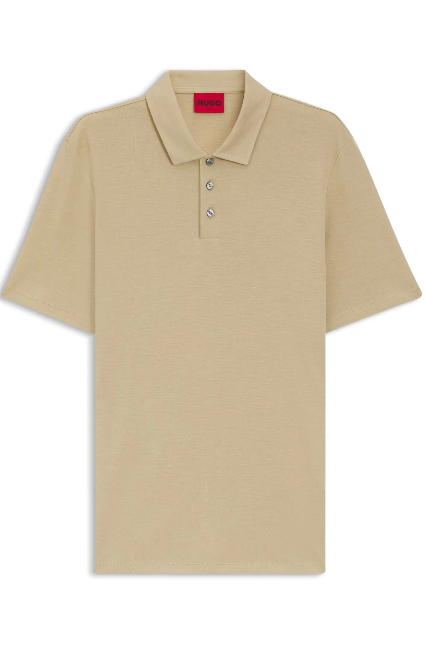 Slim-Fit Poloshirt aus Slub-Interlock