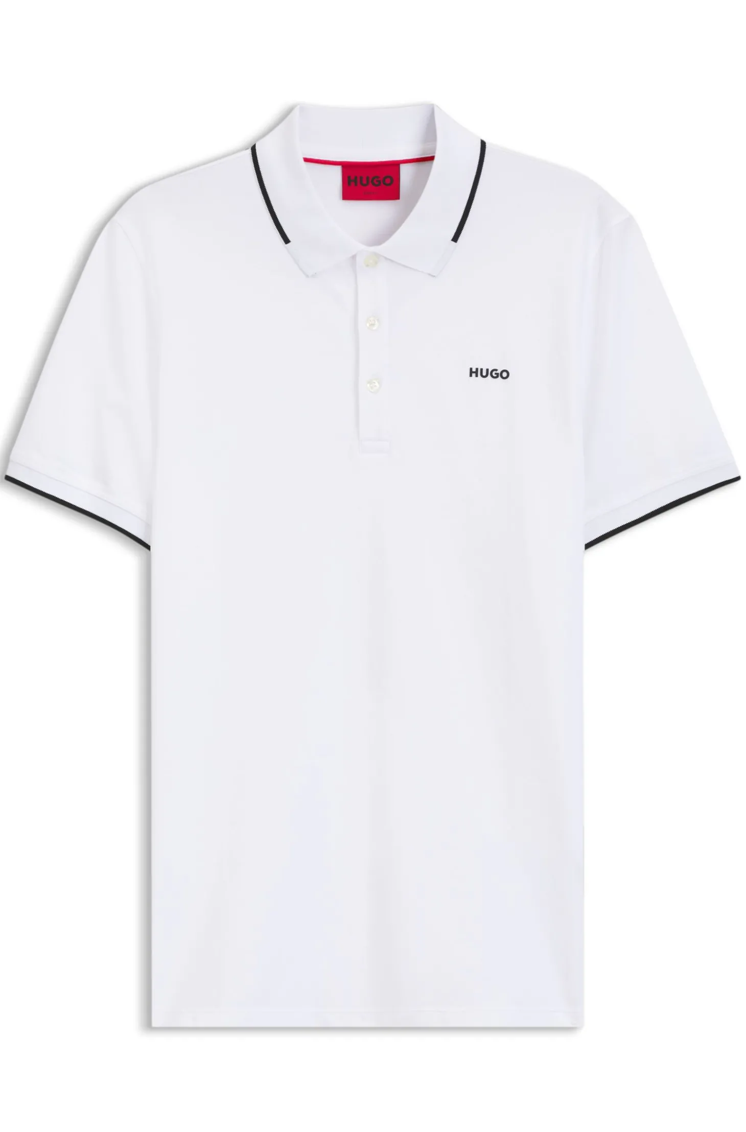 Slim-Fit Poloshirt aus Stretch-Baumwolle mit kontrastfarbenen Details