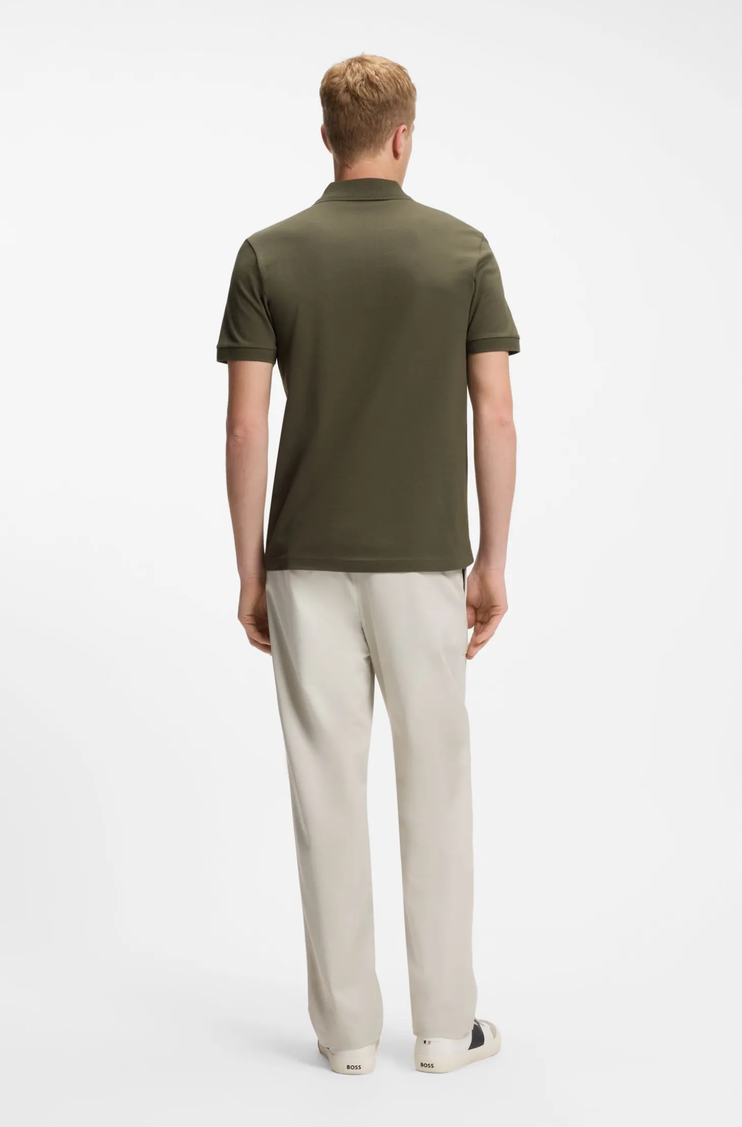 Slim-Fit Poloshirt aus Stretch-Baumwolle mit Reißverschluss