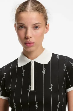 Slim-Fit Poloshirt aus Stretch-Baumwolle mit Logo-Nadelstreifen