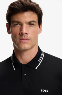 Slim-Fit Poloshirt mit Kontraststreifen-Details