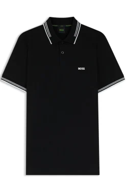 Slim-Fit Poloshirt mit Kontraststreifen-Details