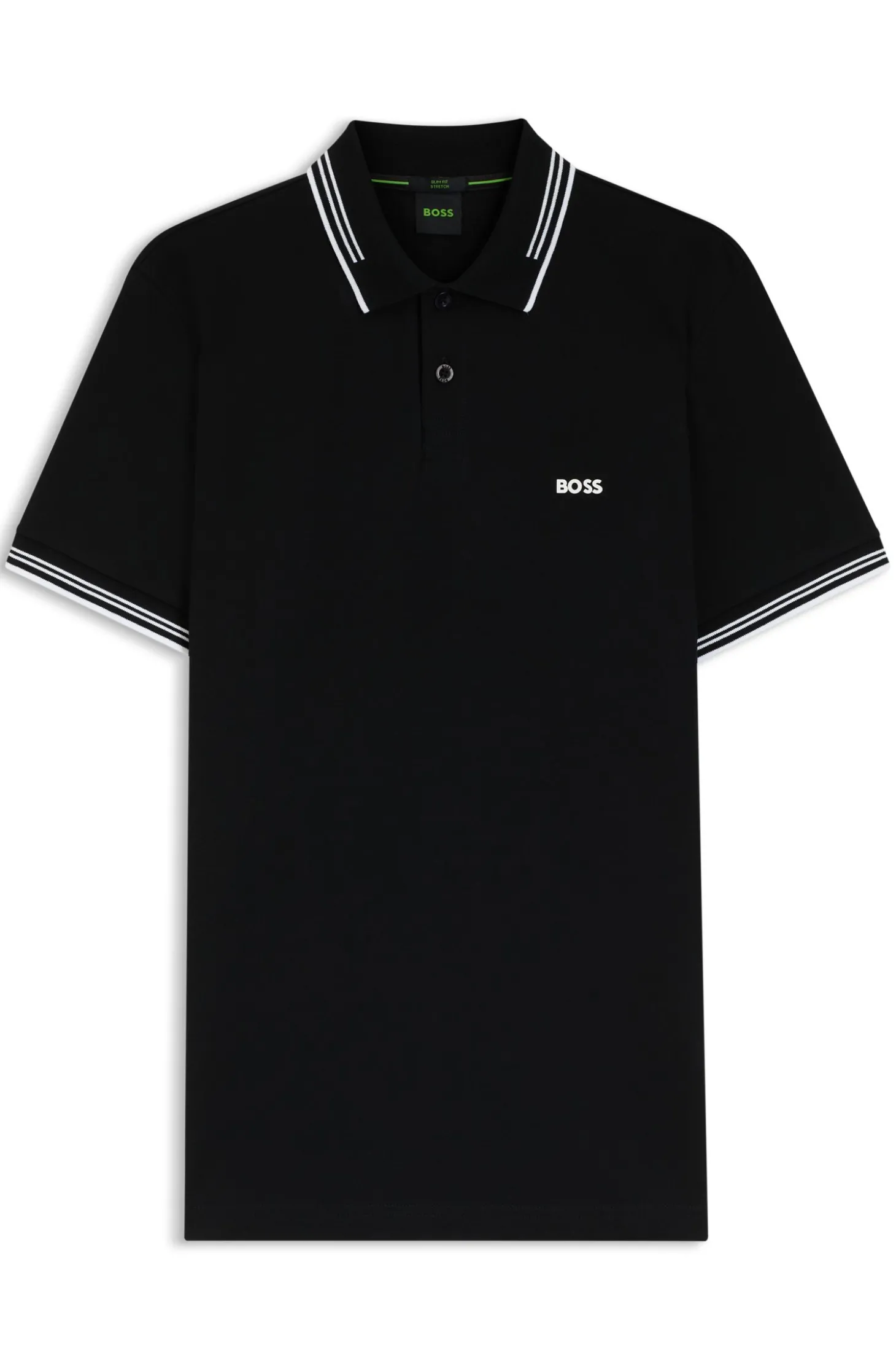 Slim-Fit Poloshirt mit Kontraststreifen-Details