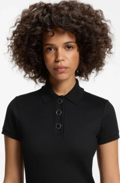Slim-Fit Poloshirt mit Metallknöpfen